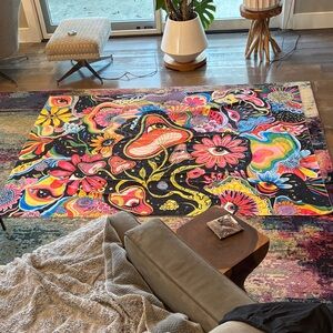 Vibrant Abstract Wall Art Tapestry
